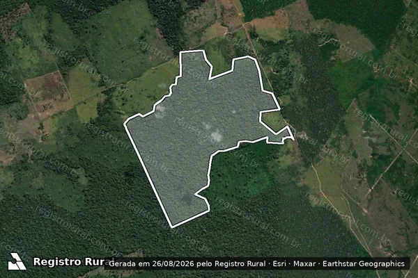 Imagem de satélite de Infração da Flora em Lábrea - AM