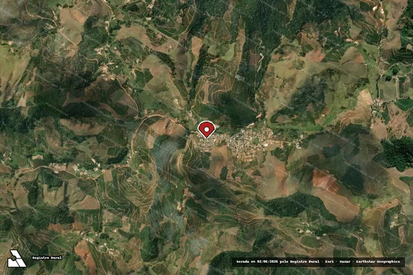 Imagem de satélite — Embargo IBAMA — Infração da Fauna — Divino/MG