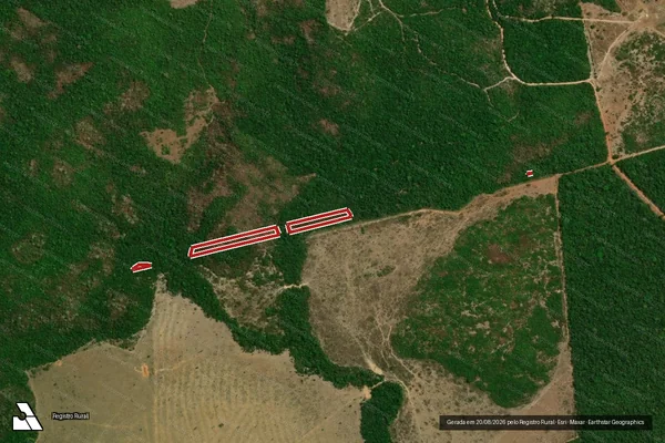 Imagem de satélite — Embargo IBAMA — Infração da Flora - Guarantã do Norte/MT