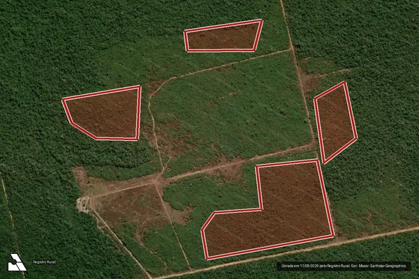 Imagem de satélite de Infração Ambiental em São José do Xingu - MT