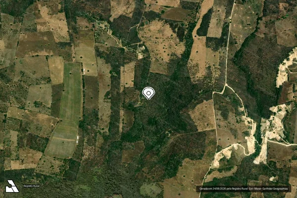 Imagem de satélite — Embargo IBAMA — Infração Ambiental - Nova Olinda/CE
