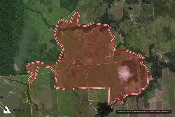 Imagem de satélite — Embargo IBAMA — Infração Ambiental - Ulianópolis/PA
