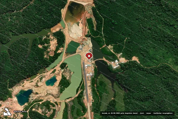 Imagem de satélite — Embargo IBAMA — Infração de Licenciamento(Não Classificada-Móvel) - Itaituba/PA
