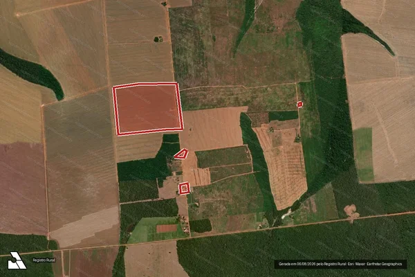 Imagem de satélite — Embargo IBAMA — Desmatamento - Tapurah/MT