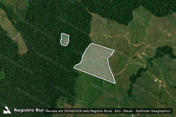 Imagem de satélite de Infração da Flora em Tarauacá - AC