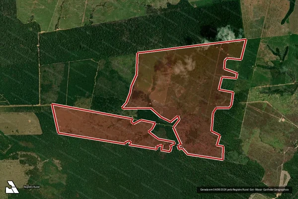 Imagem de satélite de Infração da Flora em Porto Velho - RO