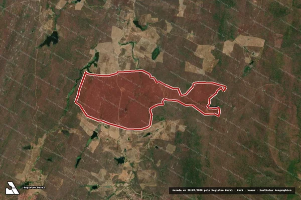 Imagem de satélite de Infração da Flora em Mombaça - CE