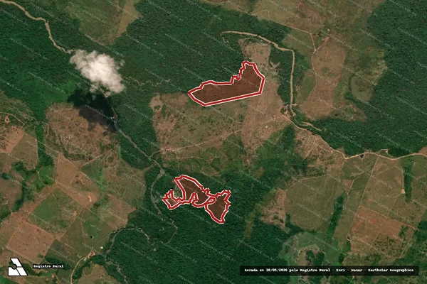 Imagem de satélite de Desmatamento em São Félix do Xingu - PA