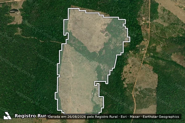 Imagem de satélite — Embargo IBAMA — Infração da Flora - Prainha/PA