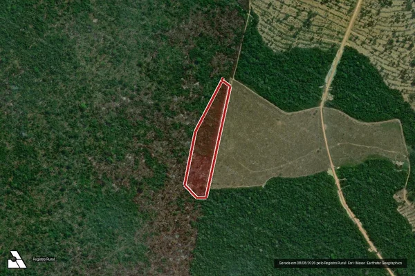 Imagem de satélite de Infração Ambiental em Itaituba - PA