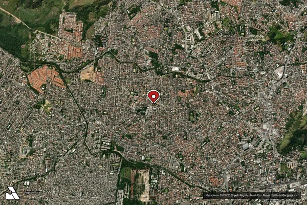 Imagem de satélite de Infração Ambiental em Rio de Janeiro - RJ (marcador da localização)