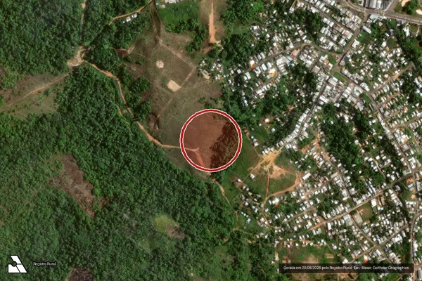 Imagem de satélite de Infração Ambiental em Cruzeiro do Sul - AC