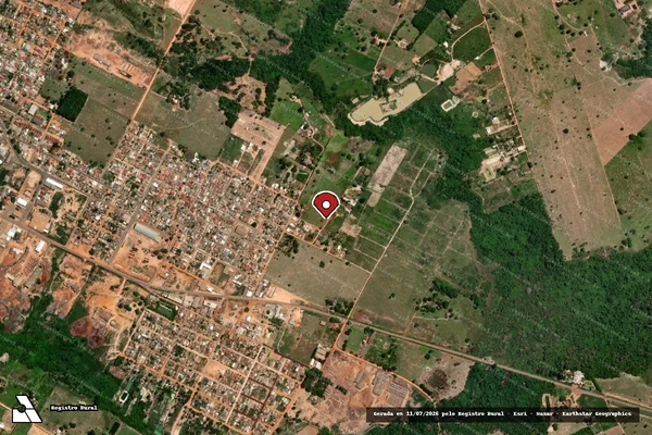 Imagem de satélite — Embargo IBAMA — Comércio Ilegal de Madeira - Juara/MT
