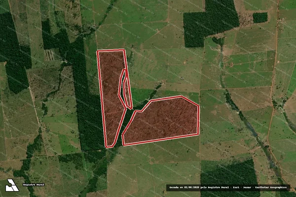 Imagem de satélite — Embargo Ambiental - São Francisco do Guaporé/RO