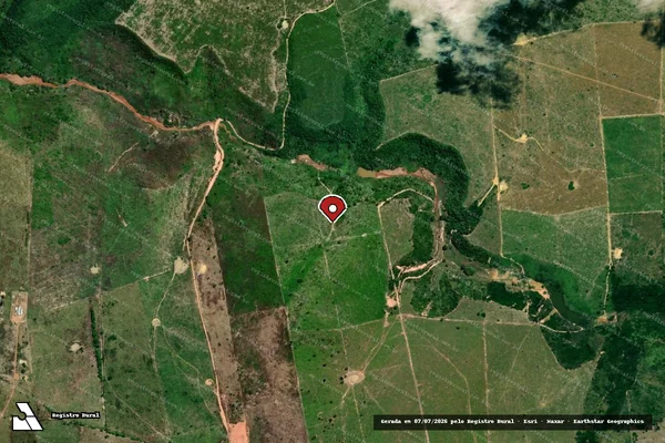 Imagem de satélite de Infração Ambiental em Buriticupu - MA (marcador da localização)