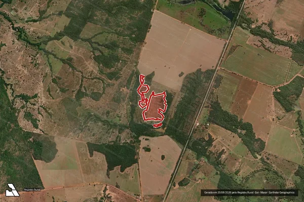 Imagem de satélite — Embargo IBAMA — Infração da Flora - Porangatu/GO