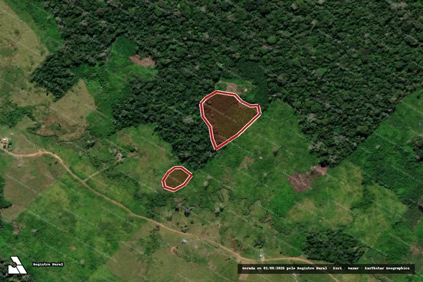 Imagem de satélite de Infração da Flora em Tarauacá - AC