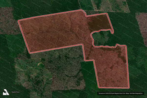 Imagem de satélite de Infração da Flora em Lábrea - AM