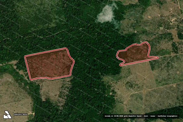 Imagem de satélite de Infração da Flora em Uruará - PA