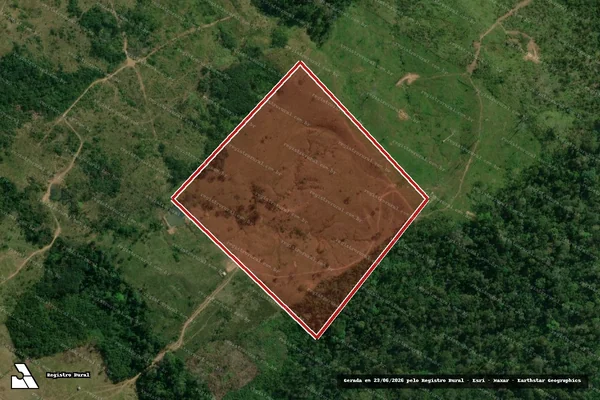 Imagem de satélite — Embargo IBAMA — Infração da Flora - Sena Madureira/AC