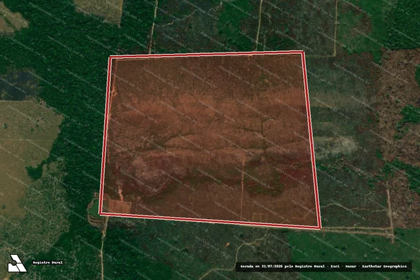 Imagem de satélite de Infração da Flora em Lábrea - AM