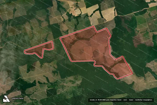Imagem de satélite de Infração Ambiental em Novo Progresso - PA