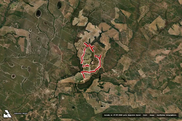 Imagem de satélite — Embargo IBAMA — Infração da Flora — Ponte Alta do Bom Jesus/TO