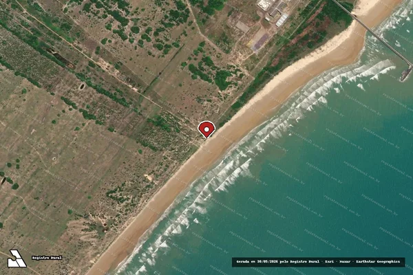 Imagem de satélite de Infração Ambiental em Barra dos Coqueiros - SE (marcador da localização)