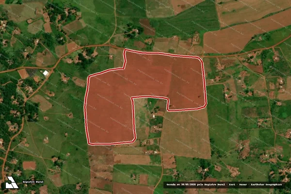 Imagem de satélite de Infração de Biopirataria(Não Classificada-Móvel) em Amambai - MS