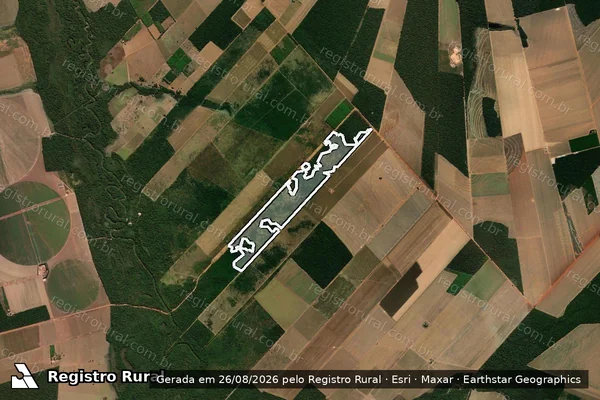 Imagem de satélite de Infração Ambiental em Gaúcha do Norte - MT