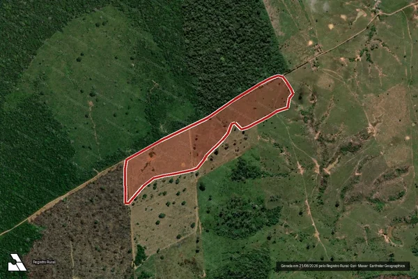 Imagem de satélite de Infração Ambiental em Porto Velho - RO