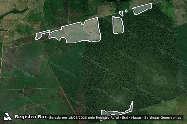 Imagem de satélite de Infração Ambiental em Lábrea - AM