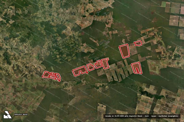 Imagem de satélite de Infração da Flora em Brejolândia - BA