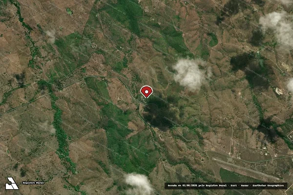 Imagem de satélite de Infração Ambiental em Castro Alves - BA (marcador da localização)