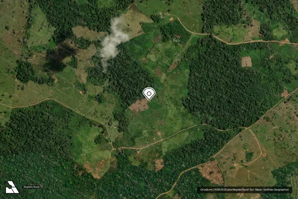Imagem de satélite de Infração da Flora em Capixaba - AC (marcador da localização)