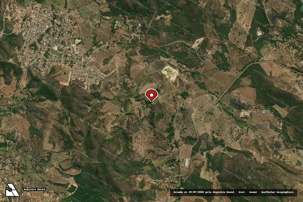 Imagem de satélite de Infração da Fauna em Inhaúma - MG (marcador da localização)