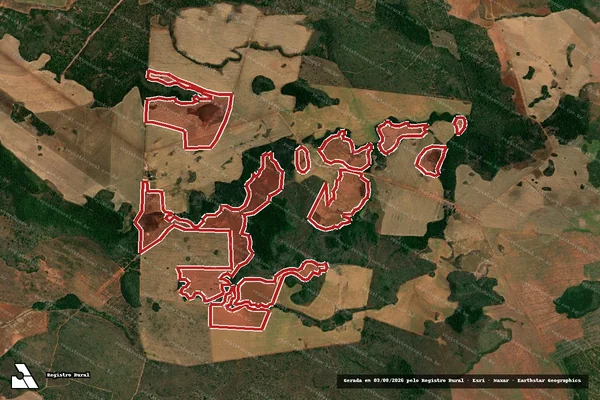 Imagem de satélite — Embargo IBAMA — Infração da Flora — Darcinópolis/TO