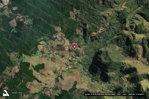 Imagem de satélite de Infração Ambiental em Rio Novo do Sul - ES (marcador da localização)