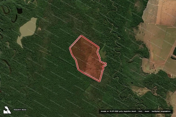 Imagem de satélite de Infração da Flora em Gaúcha do Norte - MT