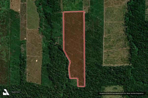 Imagem de satélite de Infração da Flora em Candeias do Jamari - RO