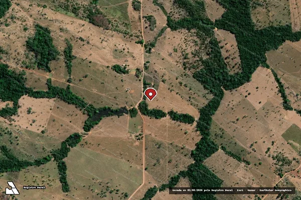Imagem de satélite de Infração da Flora em Paranaíta - MT (marcador da localização)