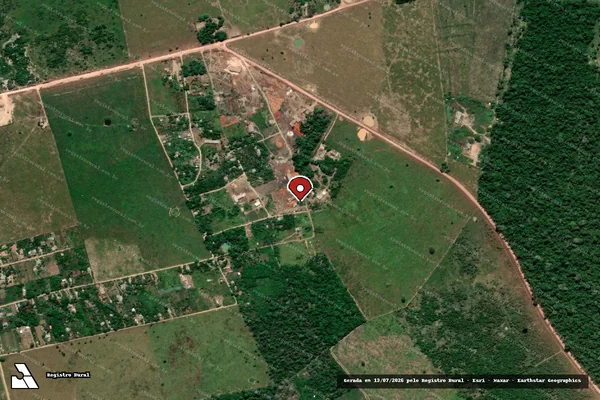 Imagem de satélite de Infração referente a Qualidade Ambiental em Senador José Porfírio - PA (marcador da localização)