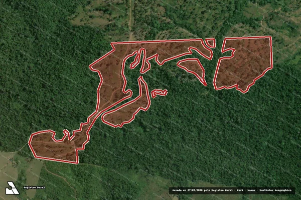 Imagem de satélite de Infração Ambiental em Pacajá - PA