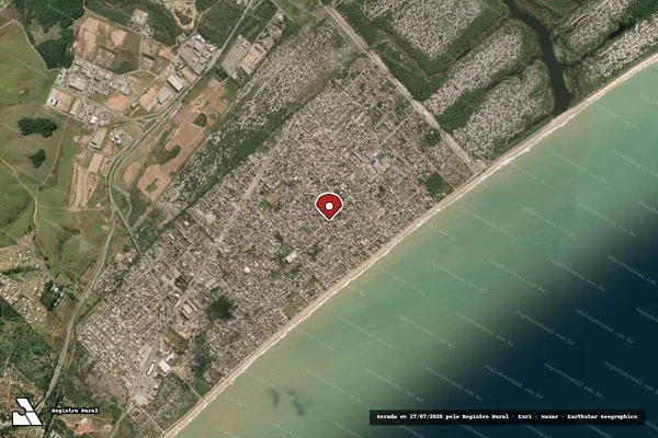 Imagem de satélite de Infração da Fauna em Macaé - RJ (marcador da localização)