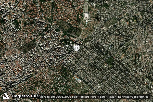 Imagem de satélite de Infração da Fauna em São Paulo - SP (marcador da localização)