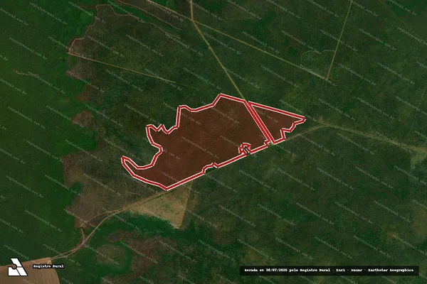 Imagem de satélite de Infração da Flora em Paranatinga - MT