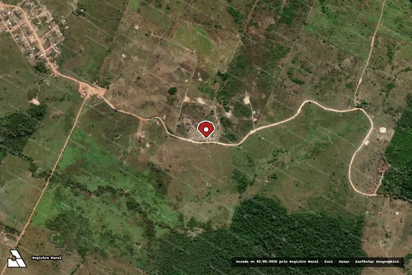 Imagem de satélite de Infração Ambiental em São Félix do Xingu - PA (marcador da localização)
