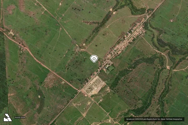 Imagem de satélite de Infração da Flora em Dom Eliseu - PA (marcador da localização)