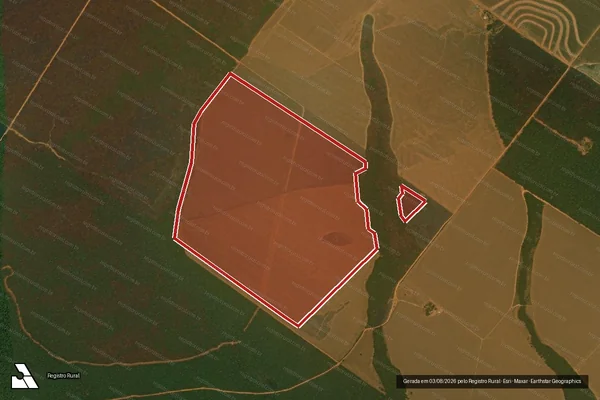 Imagem de satélite de Infração da Flora em Santa Carmem - MT