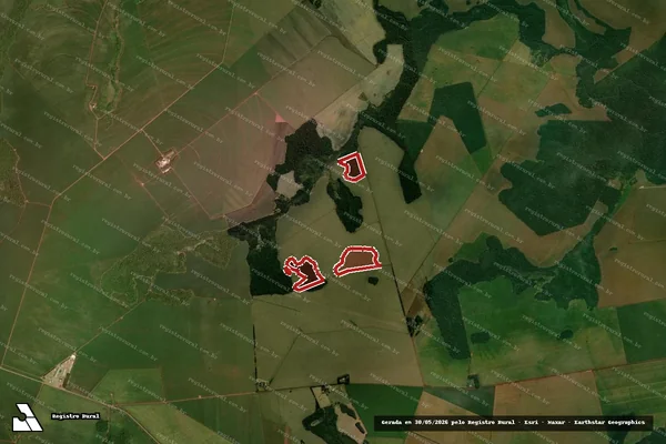 Imagem de satélite de Infração da Flora em Aral Moreira - MS